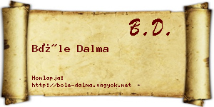 Bőle Dalma névjegykártya